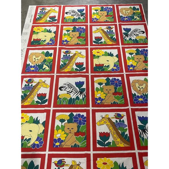 Jungle Friends, Cute Animals, Fabric Panel, Springs Industries Inc, Sewing - Picture 2 of 4